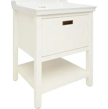 Koupelnový nábytek Koupelnová skříňka s umyvadlem Naturel Country 79,5x85x53 cm bílá COUNTRY80ZBI