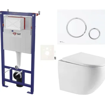 Bidet Závěsný wc set do lehkých stěn / předstěnová SAT SIKOSSTOR6776K