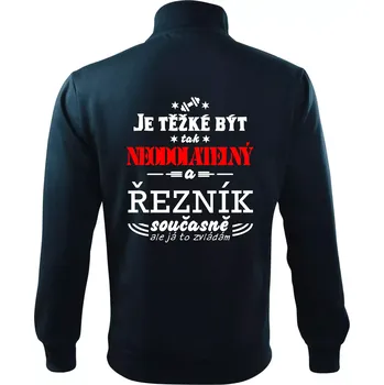 Pánská mikina Je těžké být neodolatelný řezník - Mikina bez kapuce Adventure - 2XL ( Námořní modrá (velmi tmavá - téměř černá) )