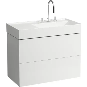 Koupelnová skříňka pod umyvadlo Laufen Kartell by Laufen 88x60x45 cm bílá mat H4076080336401