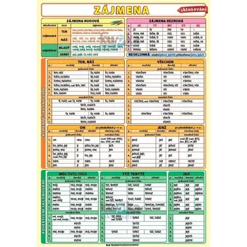 Český jazyk Zájmena - skloňování A4 (30x21 cm)