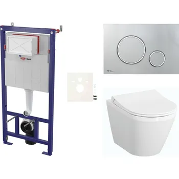 Bidet Cenově zvýhodněný závěsný WC set SAT do lehkých stěn / předstěnová montáž+ WC VitrA Integra SIKOSSINTRESU71K