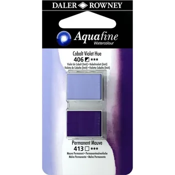 Speciální výtvarná barva Umělecká akvarelová barva Daler-Rowney Aquafine - dvojbalení - Kobalt fialový/ Mauve