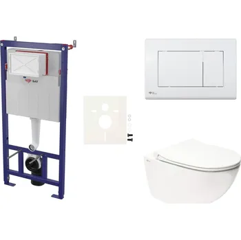 Bidet Cenově zvýhodněný závěsný WC set SAT do lehkých stěn / předstěnová montáž+ WC SAT Infinitio SIKOSSINF20K
