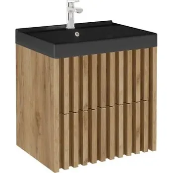 Nábytek Koupelnová skříňka s umyvadlem SAT Delano 60x46 cm dub mat DELANO60ZDUMB