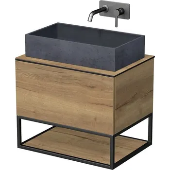 Koupelnová skříňka pod umyvadlo Naturel Oxo 70x50 cm dub halifax OXO701ZKD