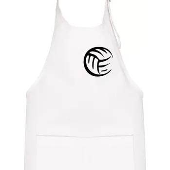 Kuchyňská zástěra Volejbal míč prso - Dětská zástěra na vaření - Univerzální velikost ( Bílá )