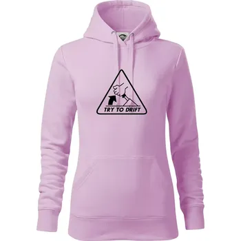 Dámská mikina Try to drift - Mikina dámská Cape s kapucí - S ( Orchid )