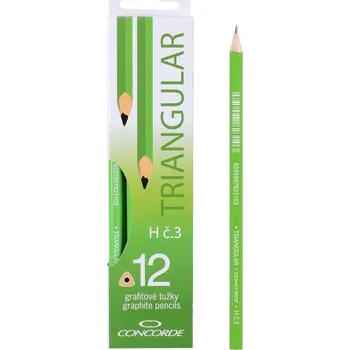 Grafitová tužka CONCORDE Tužka grafitová č. 3 (H) trojhranná - balení 12 ks