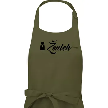 Kuchyňská zástěra Ženich ikonka - Pánská zástěra na vaření - Univerzální velikost ( Khaki )