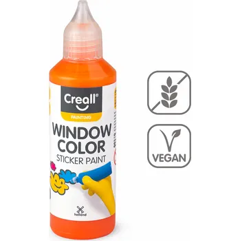 Speciální výtvarná barva Barva na sklo Creall Window color, 80 ml, oranžová