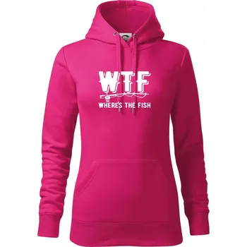 Dámská mikina Wheres's the Fish WTF - Mikina dámská Cape s kapucí - 2XL ( Purpurová )