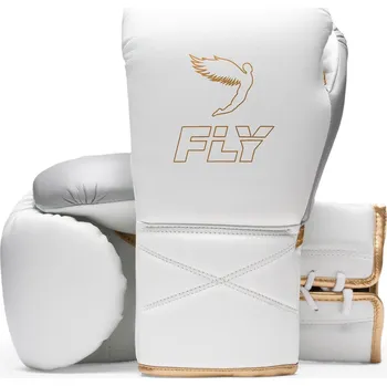 Boxerské rukavice Boxerské rukavice Fly Superlace Pro X-2 - bílá / stříbrná