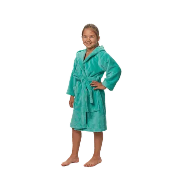 Dívčí župan Dětský župan s kapucí, Pool Blue 116