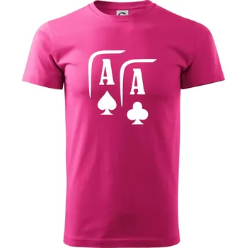 Pánská móda Poker AA - Klasické pánské triko vyšší gramáže - XL ( Purpurová )