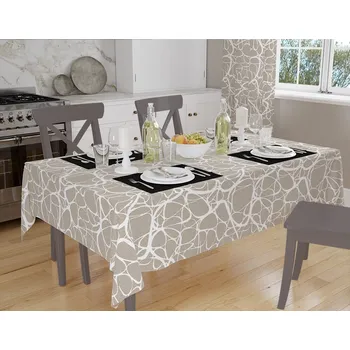 ubrus Orbytex Ubrus teflonový - Irma béžová Rozměry: 120x180, Tvar: Ovál