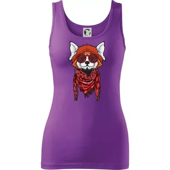 Červená panda hipster - Dámské tílko - S ( Fialová )