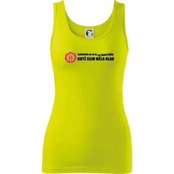 Omlouvám se za to, co jsem řekla, když jsem měla hlad - Dámské tílko - XS ( Limetková )