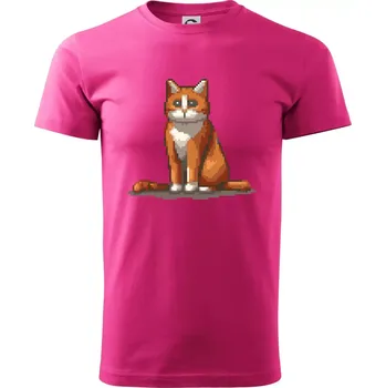 Pánská móda Kočka rezavá - Klasické pánské triko vyšší gramáže - XL ( Purpurová )