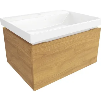 Koupelnový nábytek Koupelnová skříňka s umyvadlem SAT Feel 60x30x46 cm medový dub mat SATFEEL60DMU4