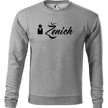 Pánská mikina Ženich ikonka - Mikina Essential pánská - 3XL ( Tmavě šedý melír )