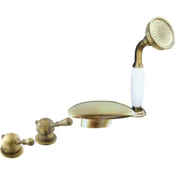 Vodovodní baterie Vanová baterie RAV SLEZÁK Labe se sprchovým setem stará mosaz L070.0PSM