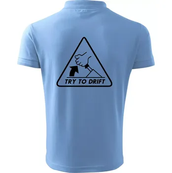 Pánská košile Try to drift - Polokošile pánská Pique Polo 203 - 5XL ( Pyžamově modrá )