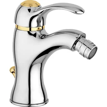 Vodovodní baterie Bidetová baterie Paffoni Flavia s výpustí chrom/zlatá FA135CO