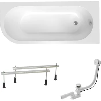 Asymetrická vana Laguna Rajka 170x72,5 cm akrylát pravá SIKOVRAJ170PAN