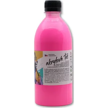 Speciální výtvarná barva Akrylátová tuš neon růžová - 500 g