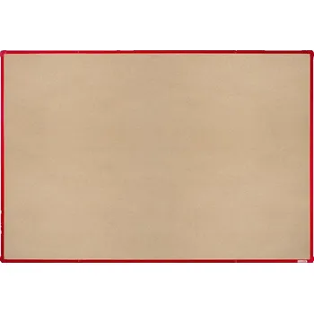 BoardOK Tabule s textilním povrchem 180 × 120 cm, červený rám