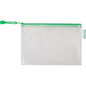 Obálka Obálka se zipem A6, PVC síťovina - zelená