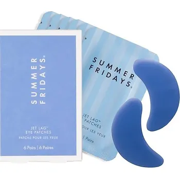 Pleťový krém 760185-Skincare Jet Lag Eye Patches - Pack of 6 - Jet Lag™ – Hydratační náplasti pod oči - SUMMER FRIDAYS