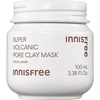 Pleťová maska 718123-VOLCANIC PORE CLAY MASK 100 ML - Super Volcanic Pore Clay Mask - Maska pro redukci pórů - INNISFREE