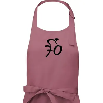 Kuchyňská zástěra Cyklista slaví sedmdesátku (70) - Dámská zástěra na vaření - Univerzální velikost ( Starorůžová )