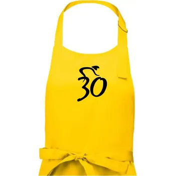 Kuchyňská zástěra Cyklista slaví třicítku (30) - Pánská zástěra na vaření - Univerzální velikost ( Žlutá )
