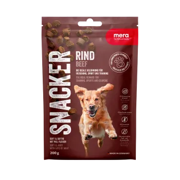 Pamlsek pro psa Mera Snacker Rind Výhodné balení 18x200g