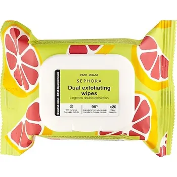 Pleťový peeling 555683-LINGETTES EXFO-23 PAMPLEMOUSSE - Double Exfoliation Wipes - Exfoliační ubrousky - SEPHORA COLLECTION