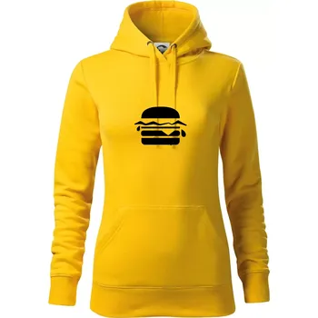 Dámská mikina Hamburger ikona - Mikina dámská Cape s kapucí - XS ( Žlutá )