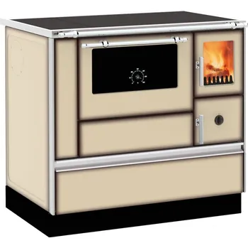 Sporák na tuhá paliva ALFA PLAM Sporák ALFA 90H DOMINANT ECO teplovzdušný LEVÝ cappucino 6,7 kW