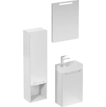 Umyvadlo Koupelnová sestava s umyvadlem včetně umyvadlové baterie, vtoku a sifonu Naturel Stilla bílá lesk KSETSTILLA022