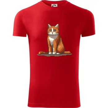 Pánské oblečení Kočka rezavá - Viper FIT - Pánské zůžené tričko - 3XL ( Červená )