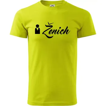 Ženich ikonka - Klasické pánské triko vyšší gramáže - 3XL ( Limetková )