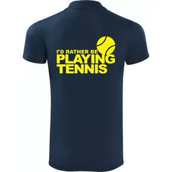 Pánská košile Playing tennis - Polokošile Victory sportovní (dresovina) - S ( Námořní modrá (velmi tmavá - téměř černá) )