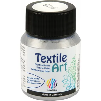 Speciální výtvarná barva Barva na světlý textil Nerchau, 59 ml - stříbrná