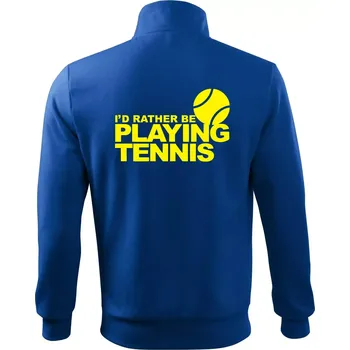 Pánská mikina Playing tennis - Mikina bez kapuce Adventure - L ( Královská modrá )