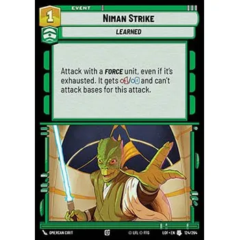 Sběratelská karetní hra Niman Strike 124/264 - Legends of the Force Typ karty: Standard