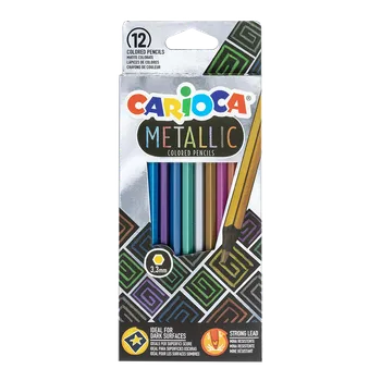 Kresba Pastelky šestihanné Carioca Metallic - 12 ks