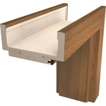 Stavebniny Obložková zárubeň Naturel 80 cm, výška 210 pro tloušťku stěny 14-16 cm levá O4OK80L210