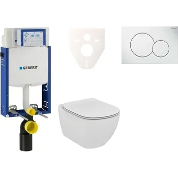 Bidet Cenově zvýhodněný závěsný WC set Geberit k zazdění + WC Ideal Standard Tesi 110.302.00.5NE1